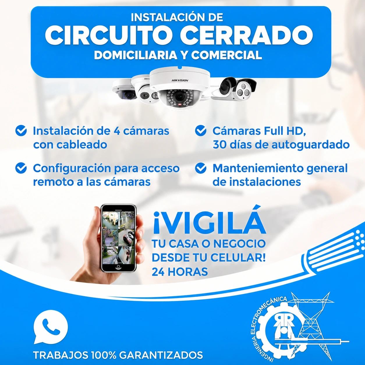 Instalación de Circuito Cerrado de Cámaras CCTV
